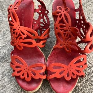 Eric Michael Butterfly leather wedge